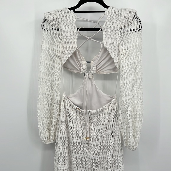 PatBO Crochet Cut Out Maxi Dress in White 0 - Picture 10 of 11
